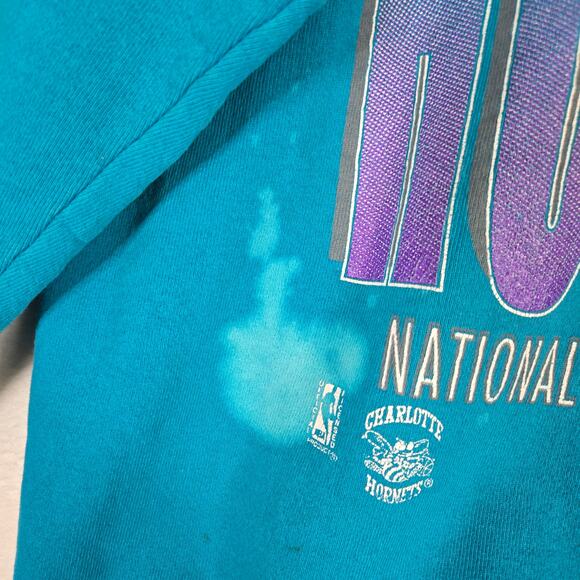 VTG Charlotte Hornets Basketball Sweatshirt Mens Large Logo Athletic 0826 - Picture 3 of 12